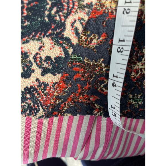 Free People Textured Printed A-Line Skirt in red combo women’s size medium new - Picture 4 of 8